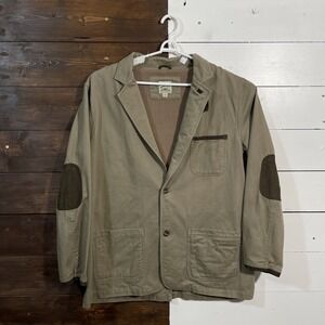 TravelSmith Travel Smith Jacket Casual Safari Outdoor Field Leather‎ Accents 44R